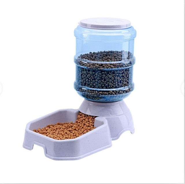 3.8L Dog Automatic Feeders Plastic Water Bottle Cat Bowl Feeding