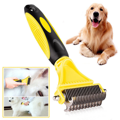 Safe Dog Comb Removes Hair / Tangles 2 Sided Professional