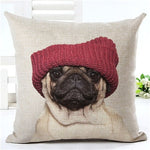 Funny Pug Decorative Throw Pillow cushion cover