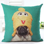 Funny Pug Decorative Throw Pillow cushion cover