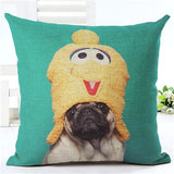 Funny Pug Decorative Throw Pillow cushion cover