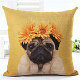 Funny Pug Decorative Throw Pillow cushion cover