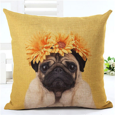  YIEDYLPO Funny Pug Dog Throw Pillow Covers Square Cushion Couch  Pillows Case for Bed Sofa Living Room Decorative 18 x18 : Home & Kitchen