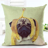 Funny Pug Decorative Throw Pillow cushion cover