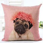 Funny Pug Decorative Throw Pillow cushion cover