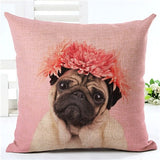 Funny Pug Decorative Throw Pillow cushion cover