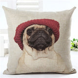 Funny Pug Decorative Throw Pillow cushion cover