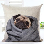 Funny Pug Decorative Throw Pillow cushion cover