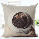 Funny Pug Decorative Throw Pillow cushion cover