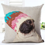 Funny Pug Decorative Throw Pillow cushion cover