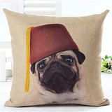 Funny Pug Decorative Throw Pillow cushion cover