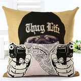 Funny Pug Decorative Throw Pillow cushion cover