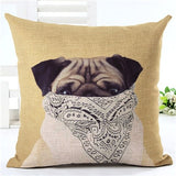 Funny Pug Decorative Throw Pillow cushion cover