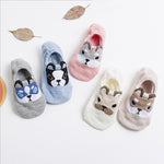 Cartoon Cotton Pug  Ankle Sock Slippers