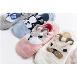 Cartoon Cotton Pug  Ankle Sock Slippers