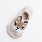 Cartoon Cotton Pug  Ankle Sock Slippers