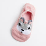 Cartoon Cotton Pug  Ankle Sock Slippers