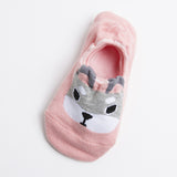 Cartoon Cotton Pug  Ankle Sock Slippers