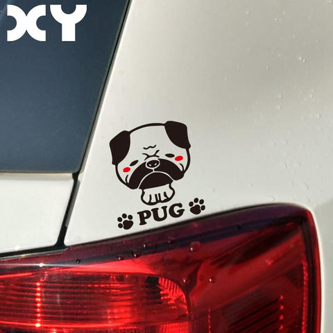 High Quality Sticker For Car  Pug Waterproof Reflective Type