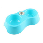 Plastic Dual Use Double Bowls For Puppy Cat Automatic Water dispensing