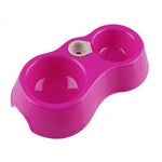 Plastic Dual Use Double Bowls For Puppy Cat Automatic Water dispensing