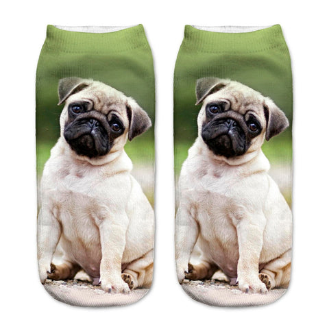 Pugs  Dogs Printed Cotton socks