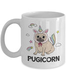 Funny Novelty Gift For Dog Lover Pugicorn Pugs,