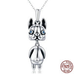 High Quality Authentic 925 Sterling Silver French Bulldog Pendant