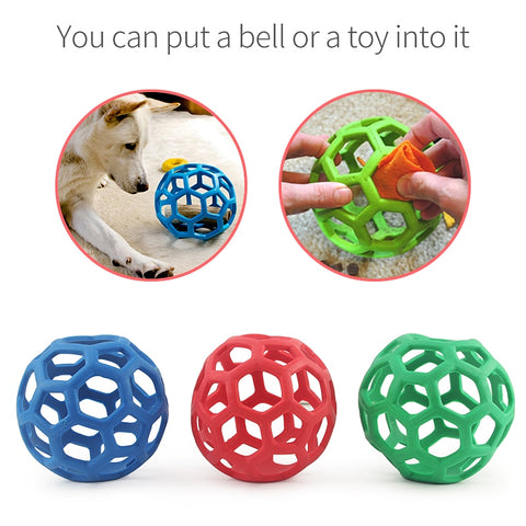 Oitabi Dog Chew Toy Natural Rubber Puzzle Ball Dog Geometric