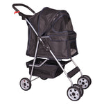 Pet Stroller Dog Or Cat Cage Trolley Travel Folding Carrier