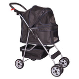 Pet Stroller Dog Or Cat Cage Trolley Travel Folding Carrier