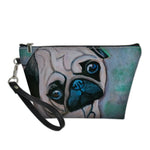 Pug Playing Guitar Cosmetic Makeup Bag