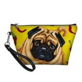 Pug Playing Guitar Cosmetic Makeup Bag