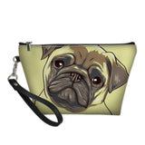 Pug Playing Guitar Cosmetic Makeup Bag