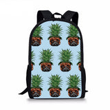 Fashion Pineapple Pug Dog Backpack