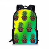 Fashion Pineapple Pug Dog Backpack