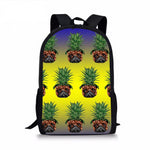 Fashion Pineapple Pug Dog Backpack